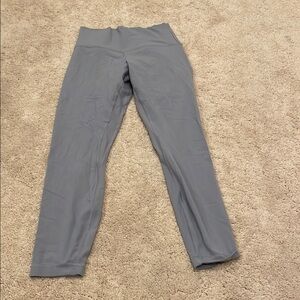 Gray High-Waisted Leggings